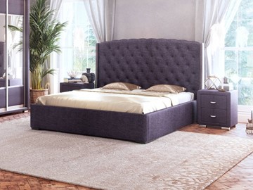 Кровать 2-спальная Dario Slim 160x200, Велюр (Лофти Слива) в Екатеринбурге