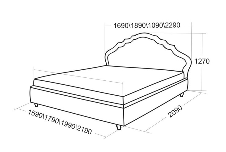 Спальная кровать Эмануэль 2090 в Екатеринбурге - изображение 4