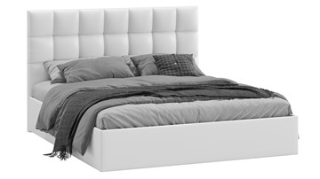 2-спальная кровать Эмбер тип 1 (Экокожа белая) в Полевском