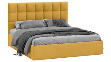 Кровать 2-спальная Эмбер тип 1 (Микровелюр Wellmart Yellow) в Каменске-Уральском