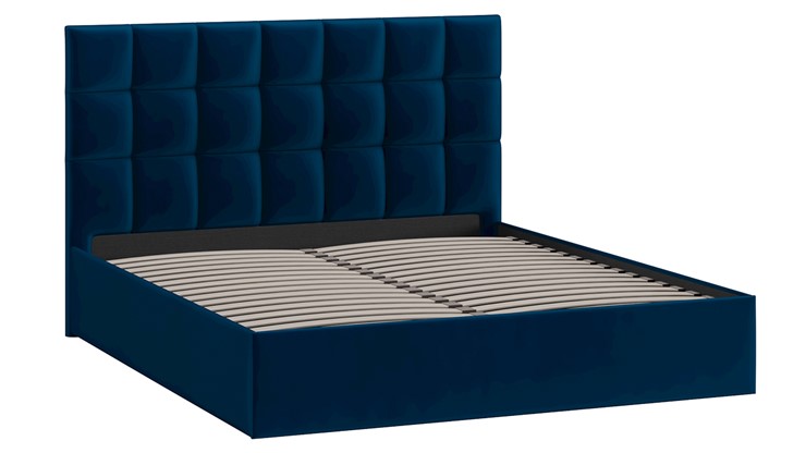 Двуспальная кровать Эмбер тип 1 (Велюр Confetti Blue) в Кушве - изображение 1