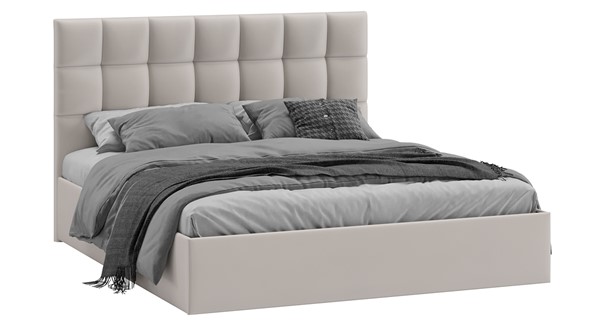 2-спальная кровать Эмбер тип 1 (Велюр Confetti Smoke) в Первоуральске - изображение
