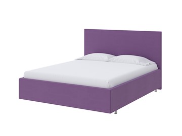 Спальная кровать Flat 160х200, Велюр (Forest 741 Светло-фиолетовый) в Ревде