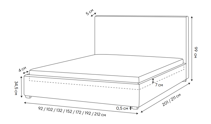 Кровать Fresco 160х200, Рогожка (Savana Grey (серый)) в Ревде - изображение 1