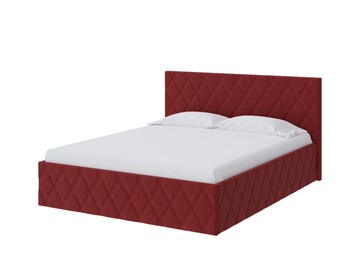 Двуспальная кровать Fresco 180х200, Велюр (Forest 13 Красный) в Ревде
