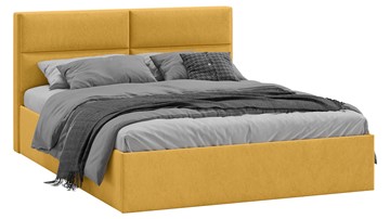 Кровать 2-спальная Глосс Тип 1 (Микровелюр Wellmart Yellow) в Каменске-Уральском