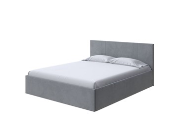 Двуспальная кровать Helix Plus 160х200, Велюр (Ultra Осенний туман) в Ревде