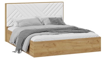 Двуспальная кровать Хилтон Тип 1 (Дуб крафт золотой/Белый) в Артемовском