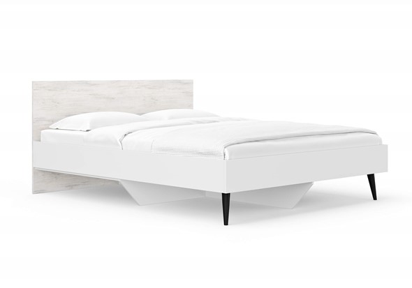 Двуспальная кровать Ines 160х200, Ясмунд (Белый) в Первоуральске - изображение