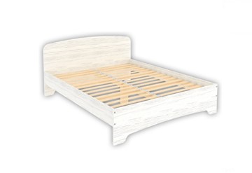 Двуспальная кровать KМ16 с основанием, цвет Арктика в Каменске-Уральском