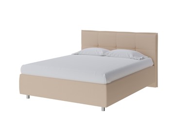Двуспальная кровать Lino 160х200, Рогожка (Savana Camel (бежевый)) в Кушве