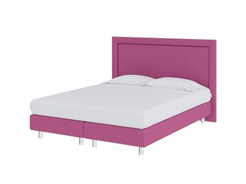 Кровать двуспальная London Boxspring Elite 160х200, Рогожка (Savana Berry (фиолетовый)) в Красноуфимске