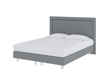 Двуспальная кровать London Boxspring Elite 160х200, Рогожка (Savana Grey (серый)) в Кушве