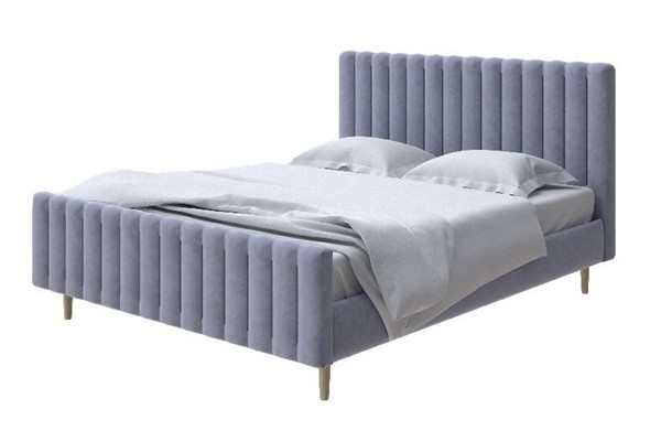 Спальная кровать Madison 200x200, Велюр (Casa Благородный серый) в Богдановиче - изображение
