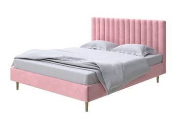 Кровать в спальню Madison lite 140x200, Велюр (Casa Жемчужно-розовый) в Краснотурьинске
