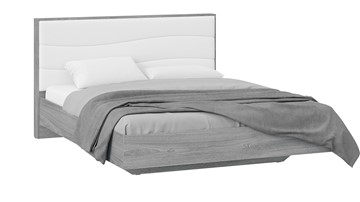 Кровать 2-спальная Миранда тип 1 (Дуб Гамильтон/Белый глянец) в Артемовском