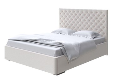 Кровать в спальню Modena 160x200, Велюр (Scandi Cotton 3 Лён) в Екатеринбурге