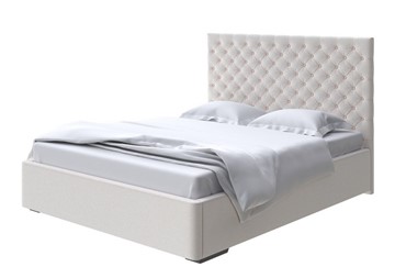 Двуспальная кровать Modena 180x200, Велюр (Scandi Cotton 3 Лён) в Каменске-Уральском