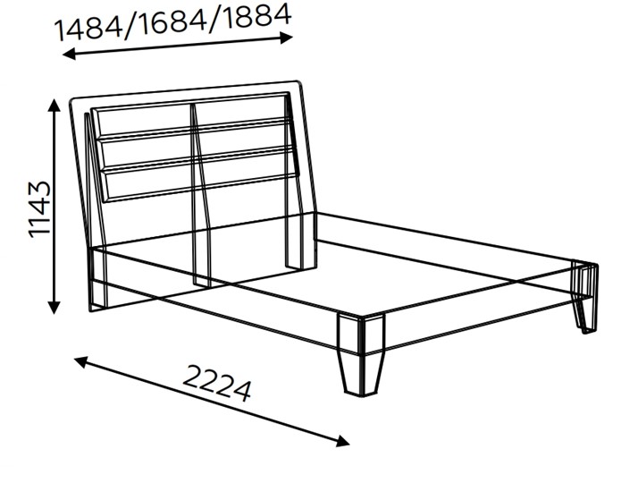 Кровать двуспальная Моника 1,6 с подсветкой и ортопедическим основанием в Ревде - изображение 2