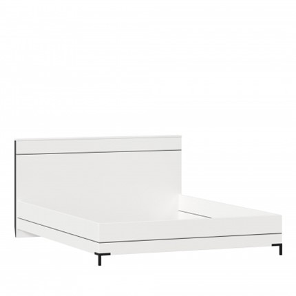 Кровать спальная Норд, 1600, 677.120, белый/черный в Новоуральске - изображение