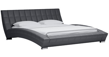 Кровать 2-спальная Оливия 180 арт. Марика 485 к/з (серый) с основанием в Красноуфимске