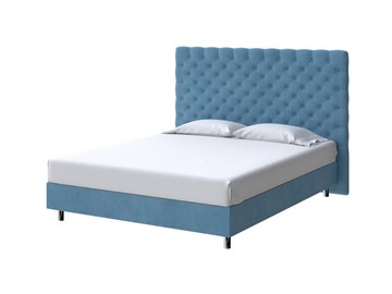 Двуспальная кровать Paris Boxspring Standart 180х200, Велюр (Monopoly Прованский синий (792)) в Ревде