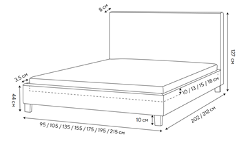 Спальная кровать Routa 200х200, Велюр (Monopoly Мятный лёд (670)) в Полевском - предосмотр 1