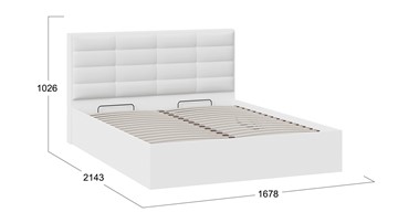 Кровать спальная с подъемным механизмом Агата тип 1 (Белый) в Екатеринбурге - предосмотр 3