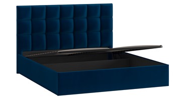 2-спальная кровать с подъемным механизмом Эмбер (Велюр Confetti Blue) в Ревде - предосмотр 2