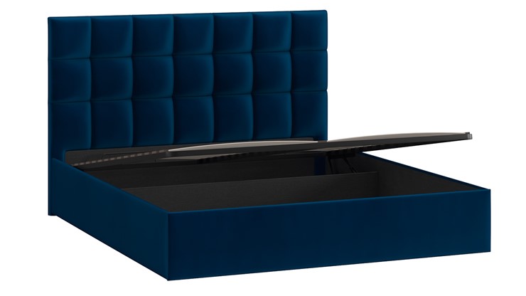 2-спальная кровать с подъемным механизмом Эмбер (Велюр Confetti Blue) в Каменске-Уральском - изображение 2