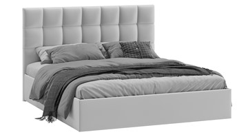 Кровать двуспальная с подъемным механизмом Эмбер (Велюр Confetti Silver) в Асбесте