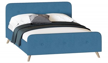 Кровать спальная Сиерра 1600 (с подъемным механизмом и коробом) Аура голубой в Екатеринбурге