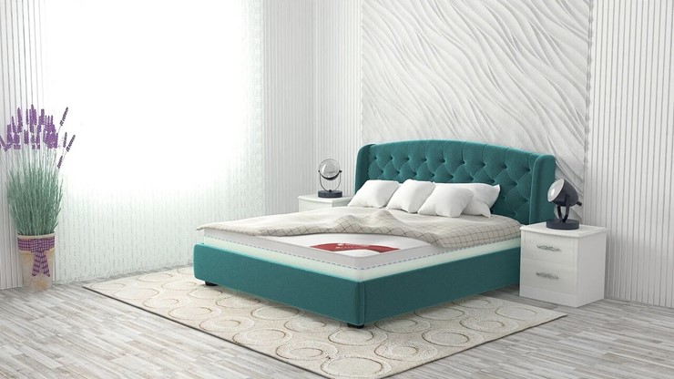 Спальная кровать Сильва 160х200 (с основанием) в Екатеринбурге - изображение 8