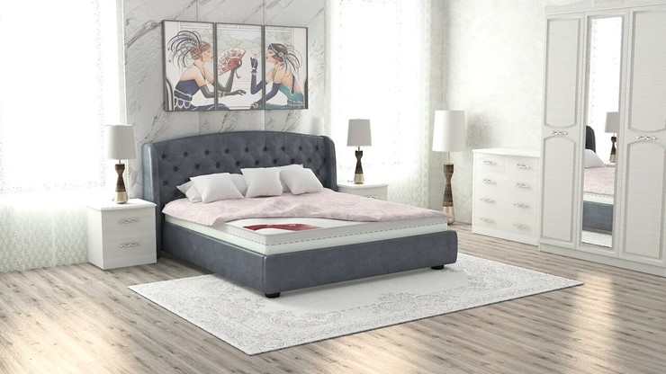 Кровать в спальню Сильва 180х200 (с основанием) в Екатеринбурге - изображение 1