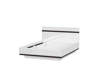Двуспальная кровать Соло универсальная 1,6х2,0, белый/белый глянец/венге в Артемовском