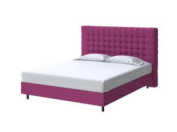 Кровать 2-спальная Tallinn Boxspring Standart 160х200, Рогожка (Savana Berry (фиолетовый)) в Каменске-Уральском