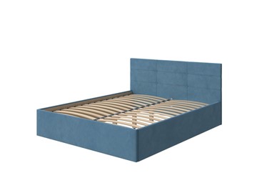 Кровать 2-спальная Vector Plus 160х200, Велюр (Monopoly Прованский синий (792)) в Ревде