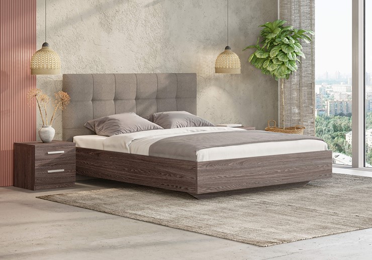 Спальная кровать Vena (ясень ориноко) 160х190 с основанием в Первоуральске - изображение 2