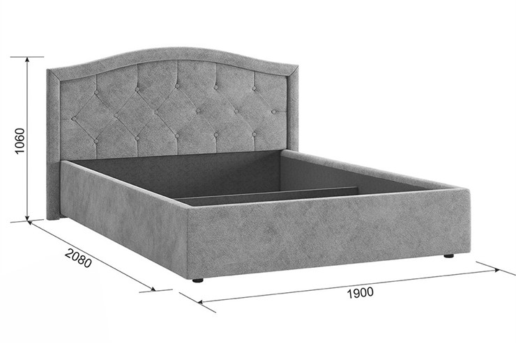 Кровать в спальню Верона 1,6 крем (экокожа) в Кушве - изображение 3