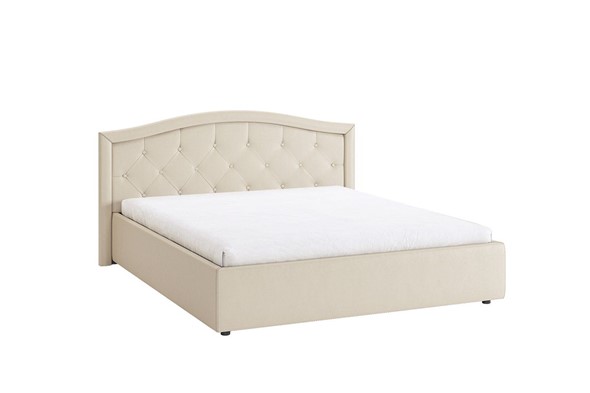 Кровать в спальню Верона 1,6 крем (экокожа) в Кушве - изображение
