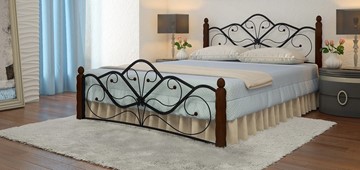 Спальная кровать Венера 1, 1600, черный/шоколад в Богдановиче