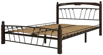Кровать Муза 1, 1400, черный/шоколад в Красноуфимске - предосмотр 1