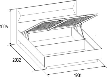 Кровать с механизмом Neo 306 Люкс (1800) в Кушве - предосмотр 4