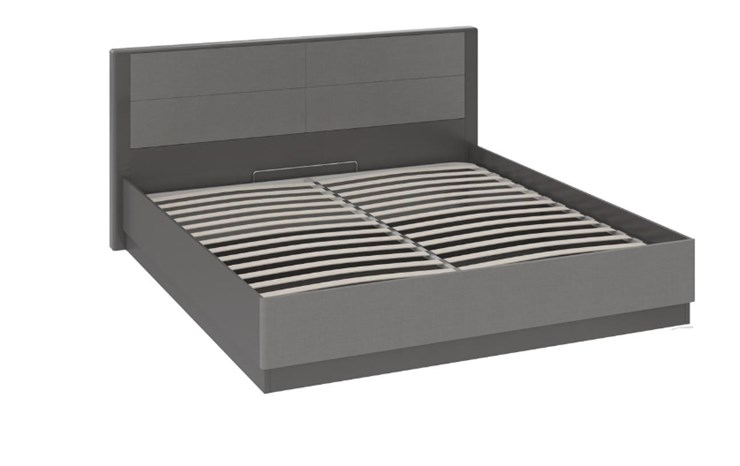 Кровать с подъемным механизмом Наоми 1600, цвет Фон серый, Джут СМ-208.01.02 в Екатеринбурге - изображение 1