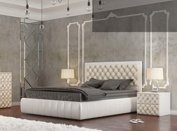 Двуспальная кровать Вита 140*190 с основанием в Екатеринбурге - предосмотр