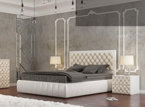 Двуспальная кровать Вита 140*190 с основанием в Екатеринбурге - изображение