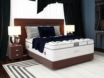 Двуспальная кровать Modern/Podium M 180х200, Флок (Велсофт Спелая слива) в Кушве