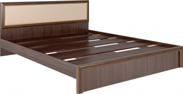 Кровать 2-спальная Беатрис М09 с мягким изголовьем (Орех Гепланкт) в Ревде
