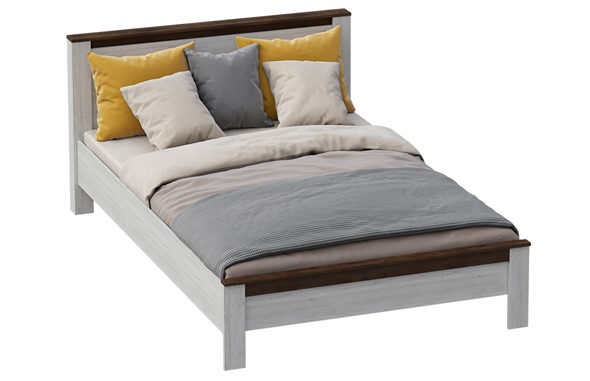 Полутороспальная кровать Даллас 140х200 с основанием, Дуб Винтерберг / Таксония в Асбесте - изображение