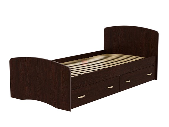 Кровать односпальная 6 с ящиками, 80х200 Венге с основанием в Ревде - изображение
